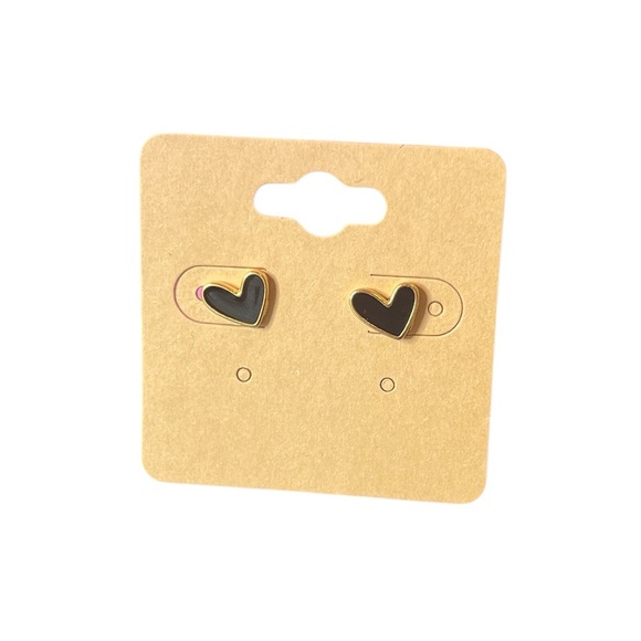 Black Heart Earrings - Picture 1 of 1
